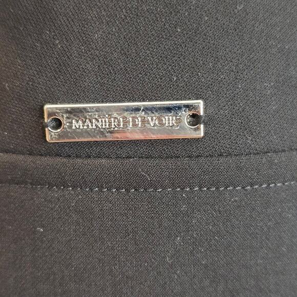 Maniere De Voir Black High Waist Tie Wrap Pants NWT Sz US10 - Picture 7 of 9